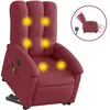 vidaXL Fauteuil inclinable de massage électrique Rouge bordeaux Tissu