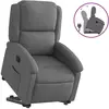 vidaXL Fauteuil inclinable Gris foncé Tissu