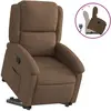 vidaXL Fauteuil inclinable Marron Tissu