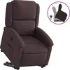 vidaXL Fauteuil inclinable marron foncé tissu