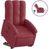 vidaXL Fauteuil inclinable électrique rouge bordeaux tissu