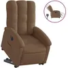 vidaXL Fauteuil inclinable électrique marron tissu