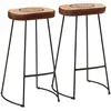 vidaXL Tabourets de bar lot de 2 marron foncé 44x37,5x78 cm