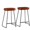 vidaXL Tabourets de bar lot de 2 marron foncé 41x29x62 cm