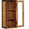 vidaXL Armoire de salle de bain murale bois massif d'acacia et fer