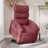 vidaXL Fauteuil inclinable électrique rouge bordeaux tissu