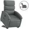 vidaXL Fauteuil inclinable électrique gris foncé tissu