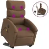 vidaXL Fauteuil de massage inclinable Marron Tissu