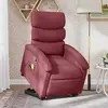 vidaXL Fauteuil inclinable de massage Rouge bordeaux Tissu