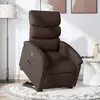 vidaXL Fauteuil inclinable marron foncé tissu
