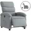 vidaXL Fauteuil inclinable électrique Gris clair Tissu