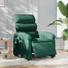 vidaXL Fauteuil inclinable électrique Vert foncé Tissu