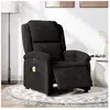 vidaXL Vidaxl Fauteuil Inclinable De Massage Électrique Noir Velours