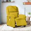vidaXL Vidaxl Fauteuil Inclinable De Massage Électrique Jaune Velours