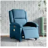 vidaXL Fauteuil inclinable de massage électrique bleu velours