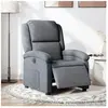 vidaXL Fauteuil inclinable électrique Gris foncé Velours