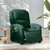 vidaXL Fauteuil inclinable électrique vert foncé velours