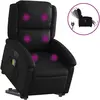 vidaXL Fauteuil inclinable de massage électrique noir similicuir