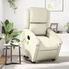 vidaXL Fauteuil inclinable de massage électrique crème similicuir