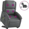 vidaXL Fauteuil inclinable de massage électrique gris similicuir