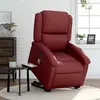 vidaXL Fauteuil inclinable de massage électrique rouge bordeaux