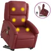 vidaXL Fauteuil inclinable de massage Rouge bordeaux Similicuir