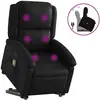 vidaXL Fauteuil inclinable de massage Noir Similicuir