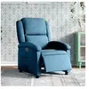 vidaXL Fauteuil inclinable électrique bleu velours