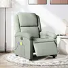 vidaXL Fauteuil inclinable électrique de massage gris clair velours