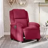 vidaXL Fauteuil inclinable électrique rouge bordeaux velours