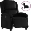 vidaXL Fauteuil inclinable électrique Noir Similicuir