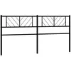 vidaXL Tête de lit métal noir 200 cm