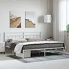 vidaXL Cadre de lit métal avec tête de lit blanc 193x203 cm