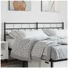 vidaXL Tête de lit métal noir 160 cm