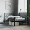 Vidaxl cadre de lit métal sans matelas avec pied de lit noir 100x190cm