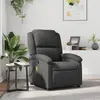vidaXL Fauteuil de massage inclinable gris cuir véritable