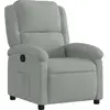vidaXL Fauteuil inclinable gris clair velours