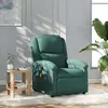 Non communiqué vidaXL Fauteuil de massage inclinable Vert foncé Tissu