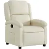 vidaXL Fauteuil inclinable Crème Similicuir