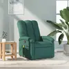 vidaXL Fauteuil de massage inclinable Vert foncé Tissu