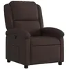 vidaXL Fauteuil inclinable Marron foncé Tissu
