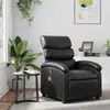 vidaXL Fauteuil de massage inclinable Noir Similicuir