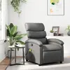 vidaXL Fauteuil de massage inclinable Gris Similicuir