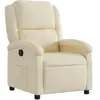 vidaXL Fauteuil inclinable Crème Tissu