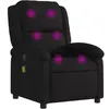 vidaXL Fauteuil de massage inclinable Noir Tissu