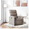 vidaXL Fauteuil de massage inclinable Taupe Tissu