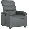 vidaXL Fauteuil inclinable Gris Similicuir
