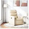 vidaXL Fauteuil inclinable Crème Tissu