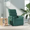 vidaXL Fauteuil de massage inclinable Vert foncé Tissu