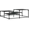 vidaXL Table basse noir 107x107x40 cm bois d'ingénierie